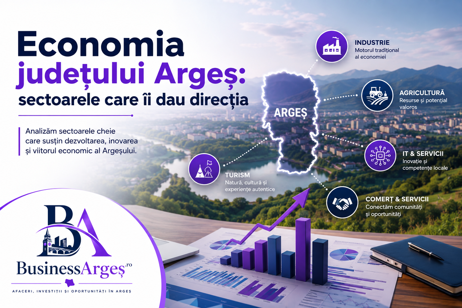 Economia județului Argeș: sectoarele care îi dau direcția